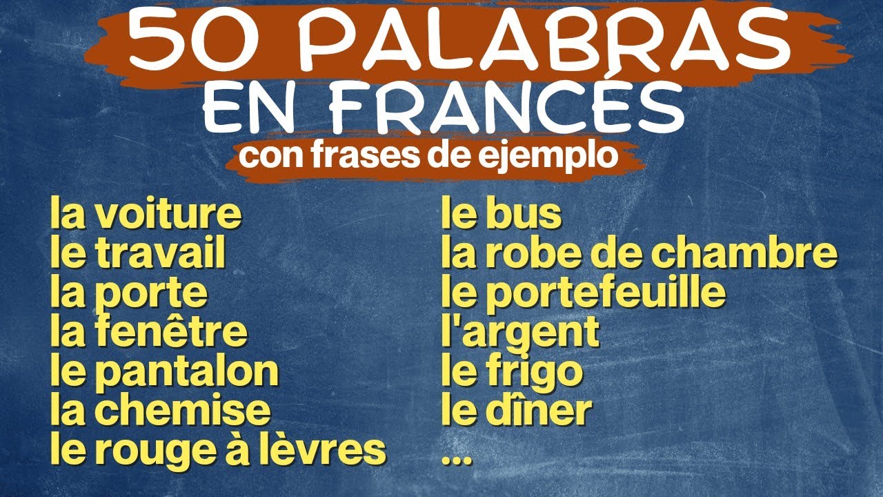 🇨🇵50 palabras de la vida diaria en francés| Escucha, repite y memoriza🎧
