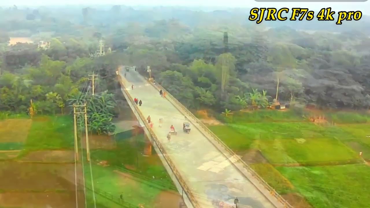 পোড়াদিয়া বাজার ব্রীজ পাখির চোখে দেখতে কেমন। poradia Bazar, Belabo, Narsingdi.