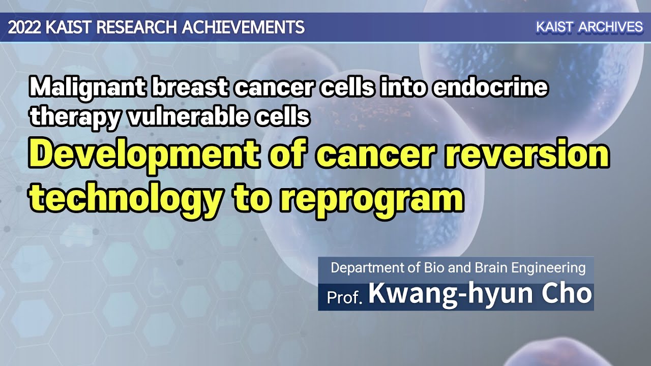 Development of cancer reversion technology to reprogram - 바이오및뇌공학과 조광현 연구책임자 (ENG)