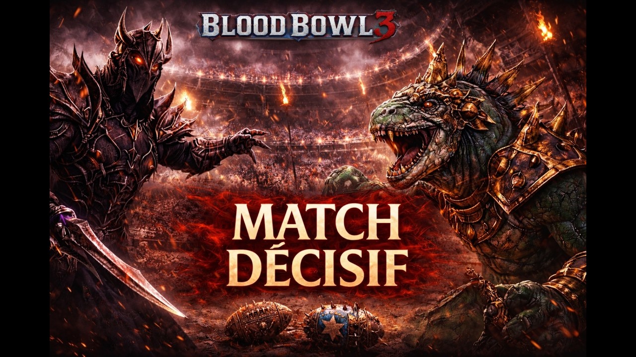 Blood Bowl 3 | Match sous tension – Elfes Noirs vs Hommes-Lézards 🩸