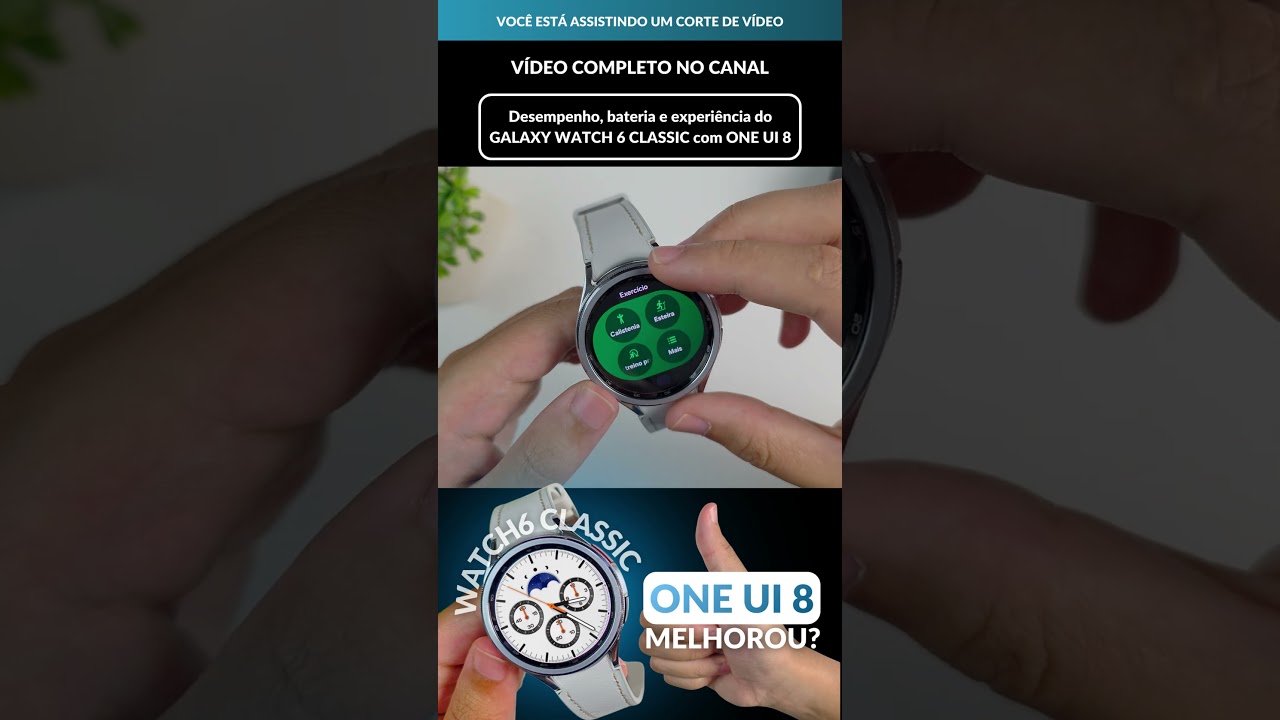Gostei de utilizar os novos blocos do ONE UI 8 no Watch 6 Classic ⌚🔥