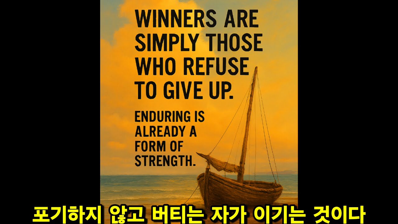 포기하지마.... 버티는 자가 이기는 것이다