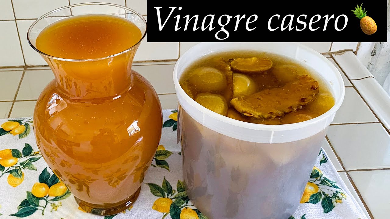 COMO HACER VINAGRE DE PIÑA PERFECTO PARA CURTIDO Y ADOBO SUPER FACIL
