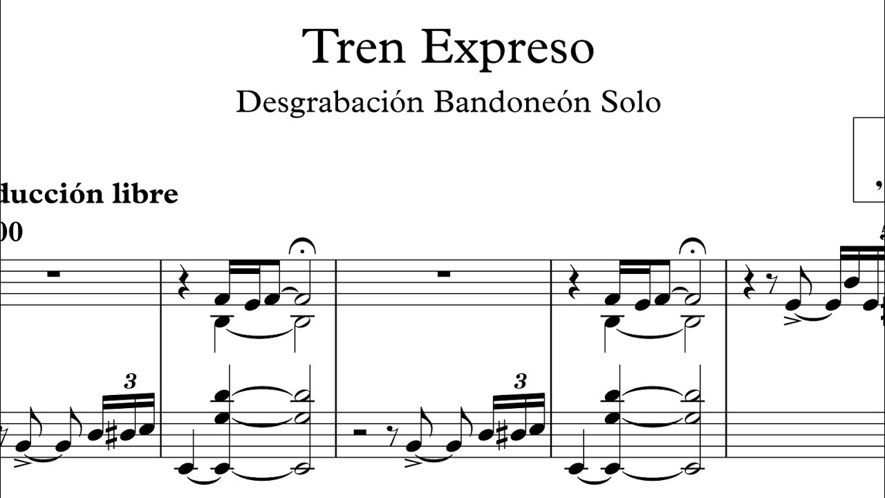 Tren Expreso (R.Barboza) desgrabaci&oacute;n versi&oacute;n Joaqu&iacute;n Ben&iacute;tez Kitegroski