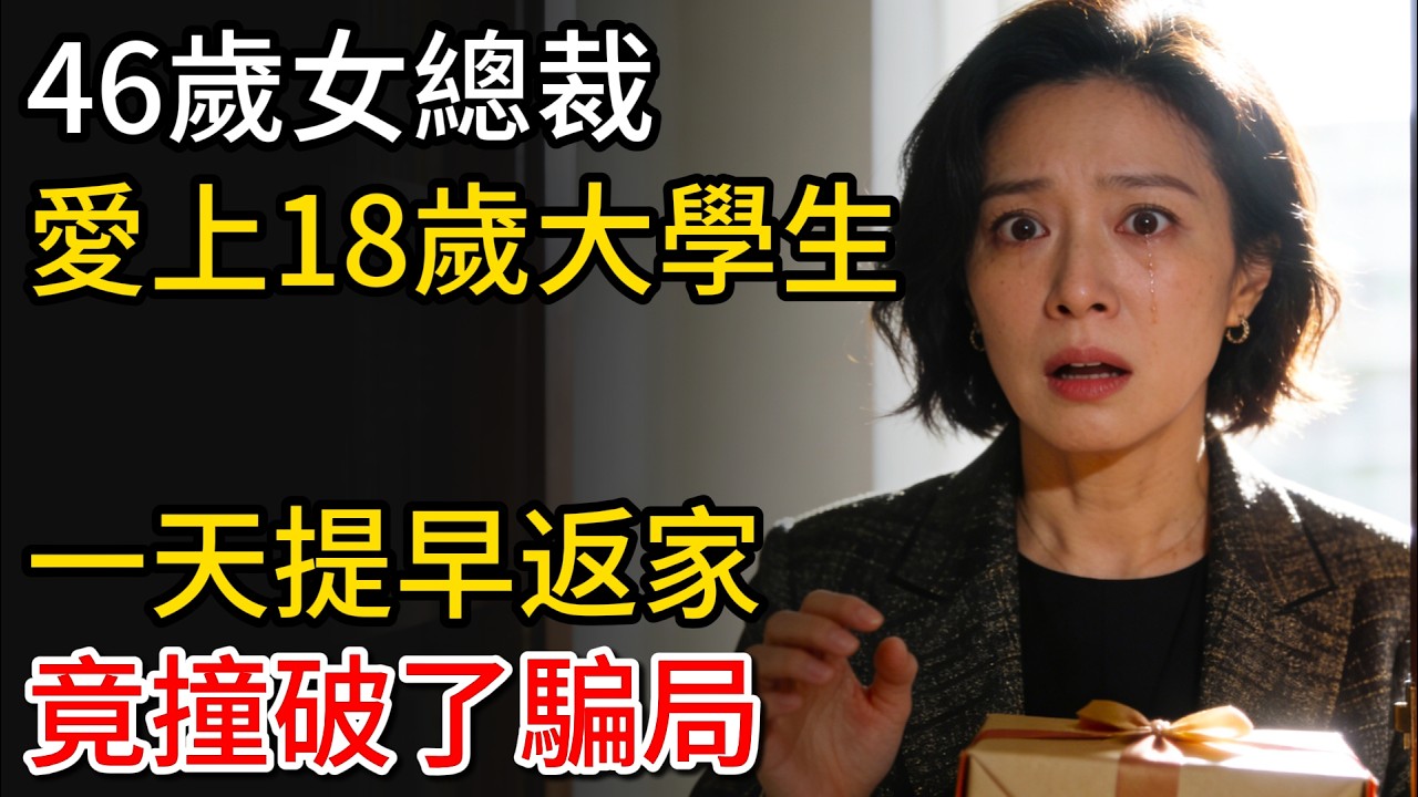 46歲女總裁，愛上18歲大學生，一天提早返家，竟撞破了騙局