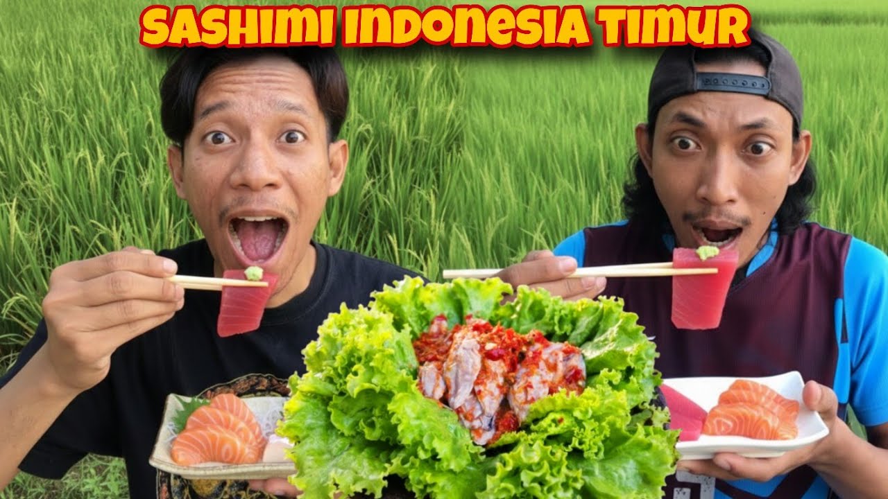 SASHIMI ALA INDONESIA TIMUR !!! LEZATNYA RUJAK IKAN MENTAH SUPER PEDAS ...