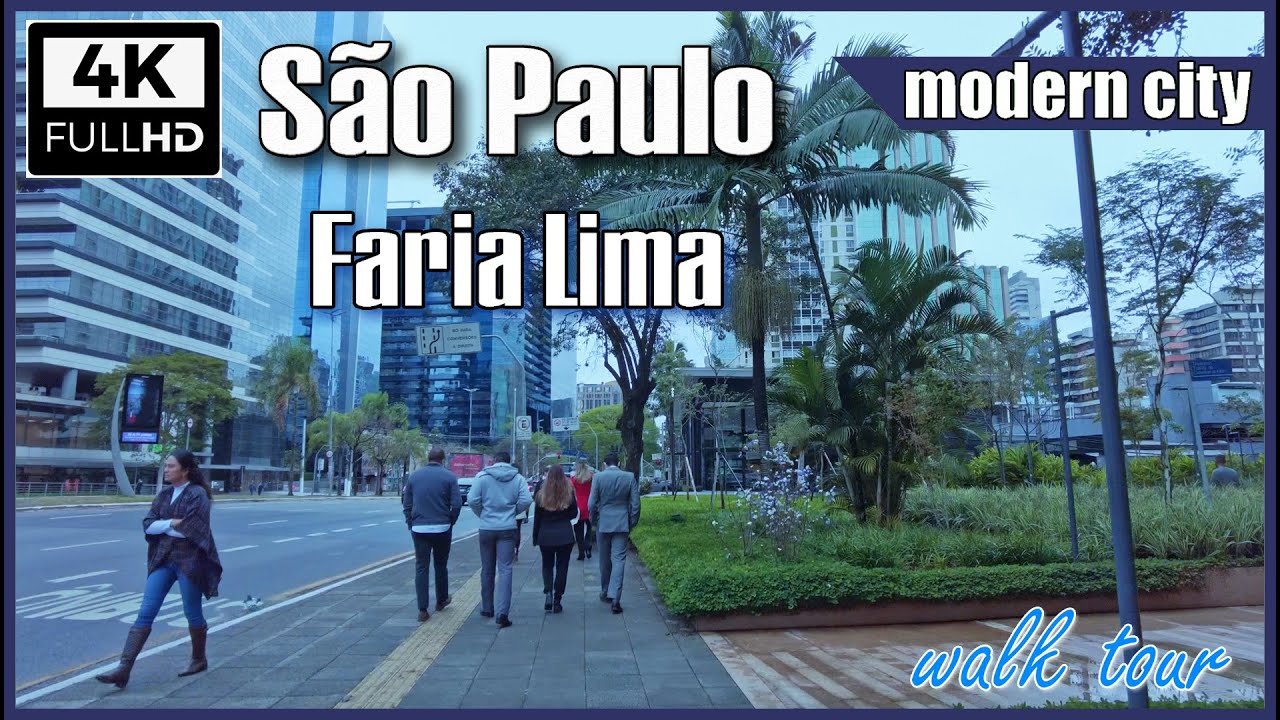 [4K] S&atilde;o Paulo - Uma cidade moderna - Av. Faria Lima - em 4k - HD World BR - Sao Paulo walk tour 4k