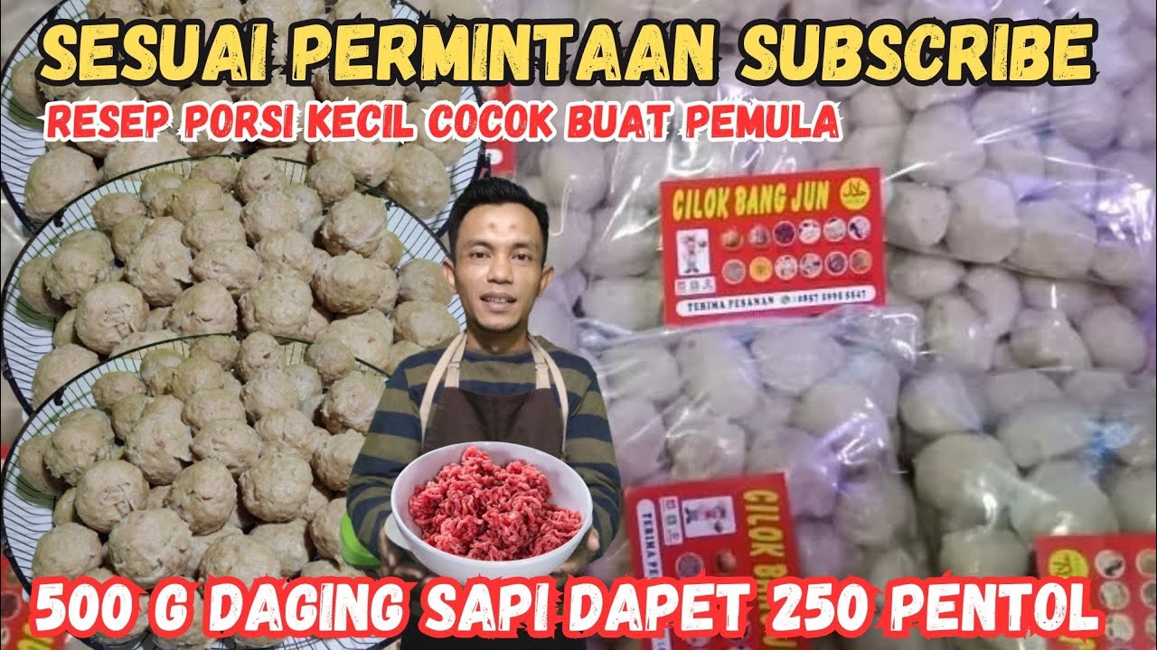 IDE USAHA‼️ 500.G.DAGING SAPI DAPET 250 PENTOL SAPI UNTUNG BESAR‼️