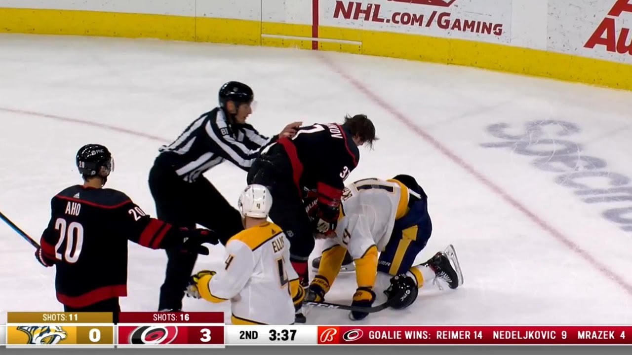 Andrei Svechnikov And Mattias Ekholm 2 Minute Holding Penalties