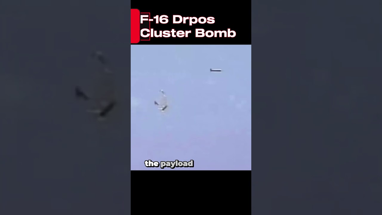 F-16 drops cluster bomb #shorts #f16 #clusterbomb #fighterjet #military #defence