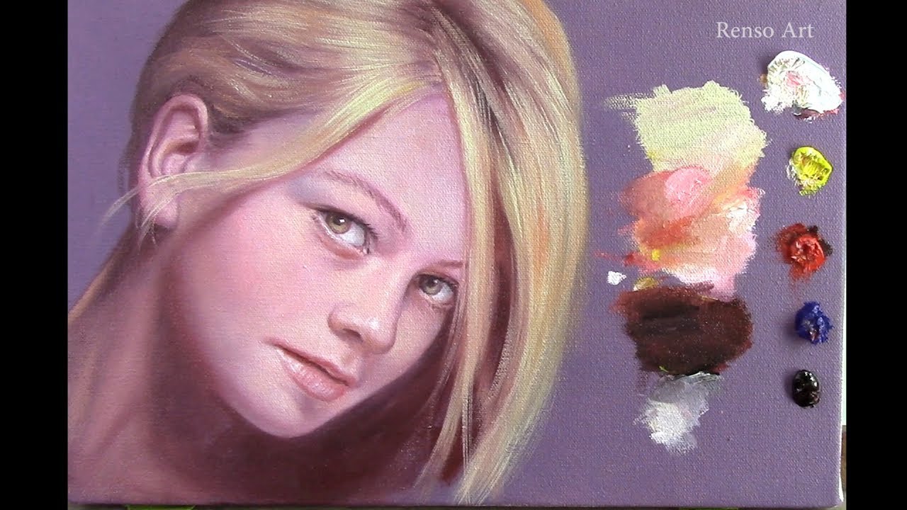 Pintando retrato al oleo en una sola sesión