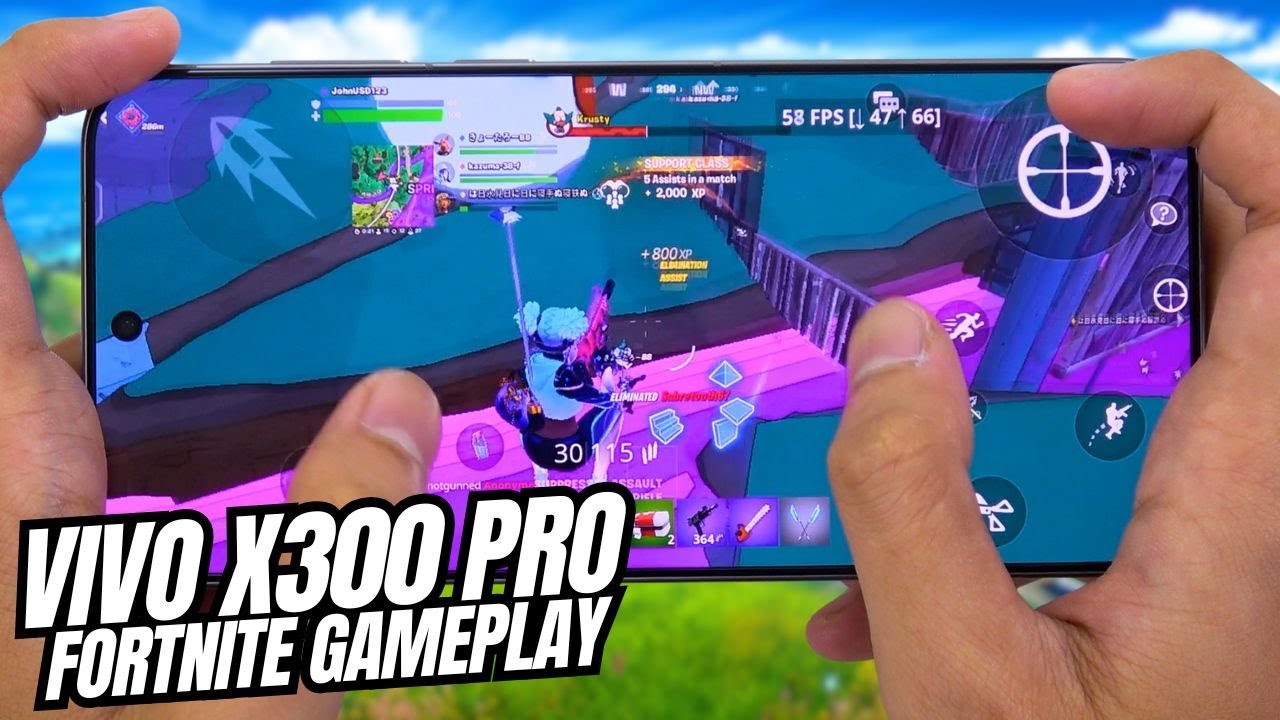 Vivo X300 Pro Fortnite Mobile Gameplay | Dimensity 9500