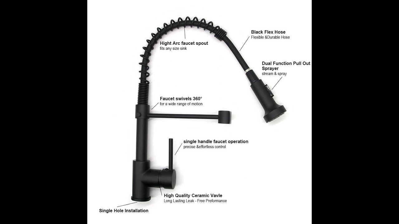 Wholesale Flexible Single Handle Pull Down Spring Kitchen Sink Faucet Mixer Taps,
