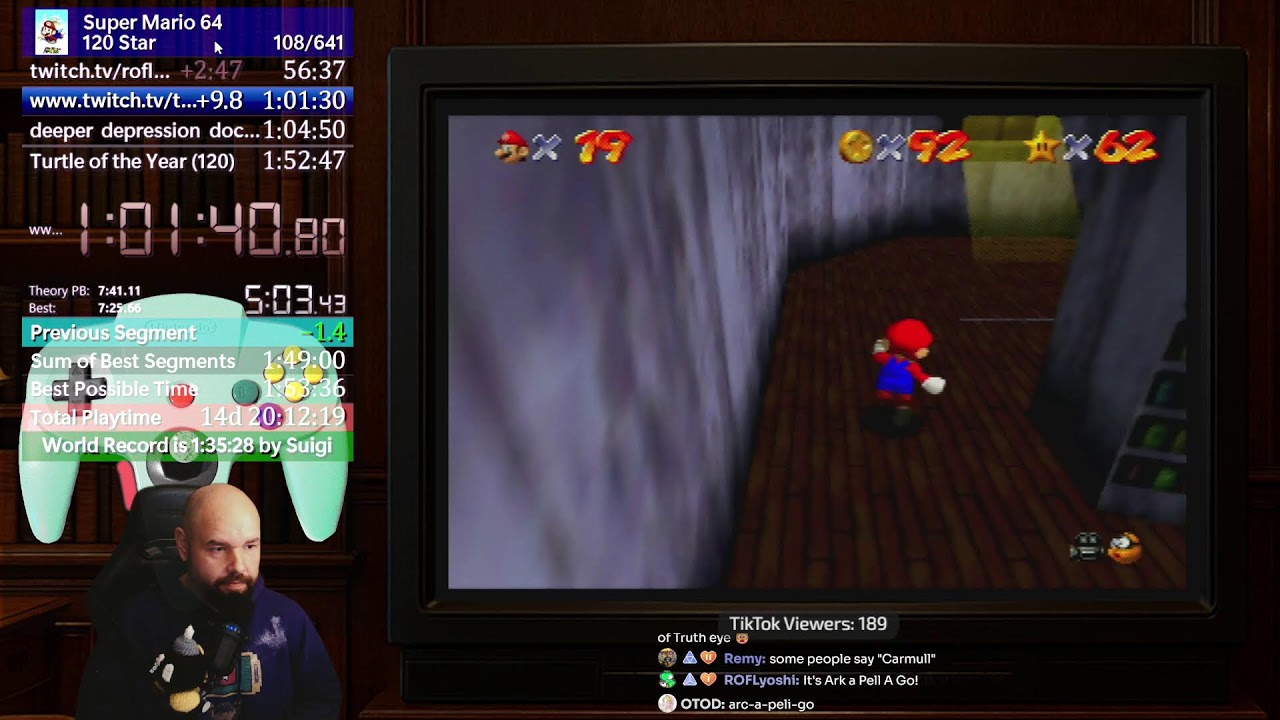 Beating Mario 64 in Under 2 Hours - 120 Stars for 120 Days - Day 89