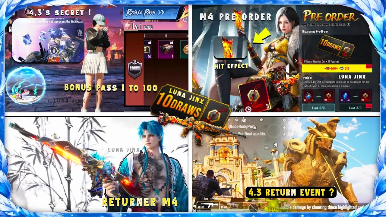 M4 PRE ORDER | 4.3 RETURN EVENT | RETURN GILT TIGER M4 | BONUS PASS 1 TO 100 | 4.3 UPDATE