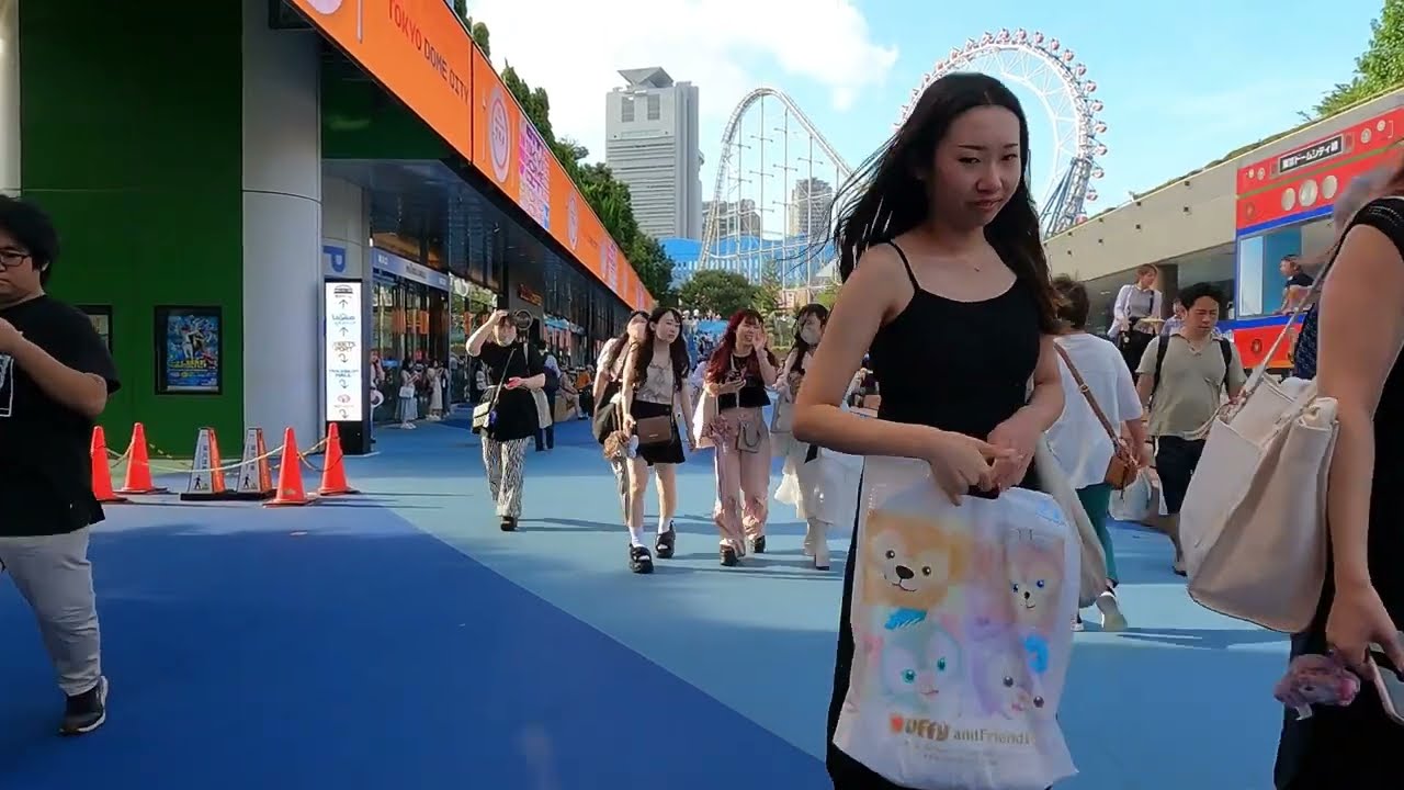 Afternoon Stroll in Tokyo Dome City | Exploring the Entertainment Hub | Japan 4K