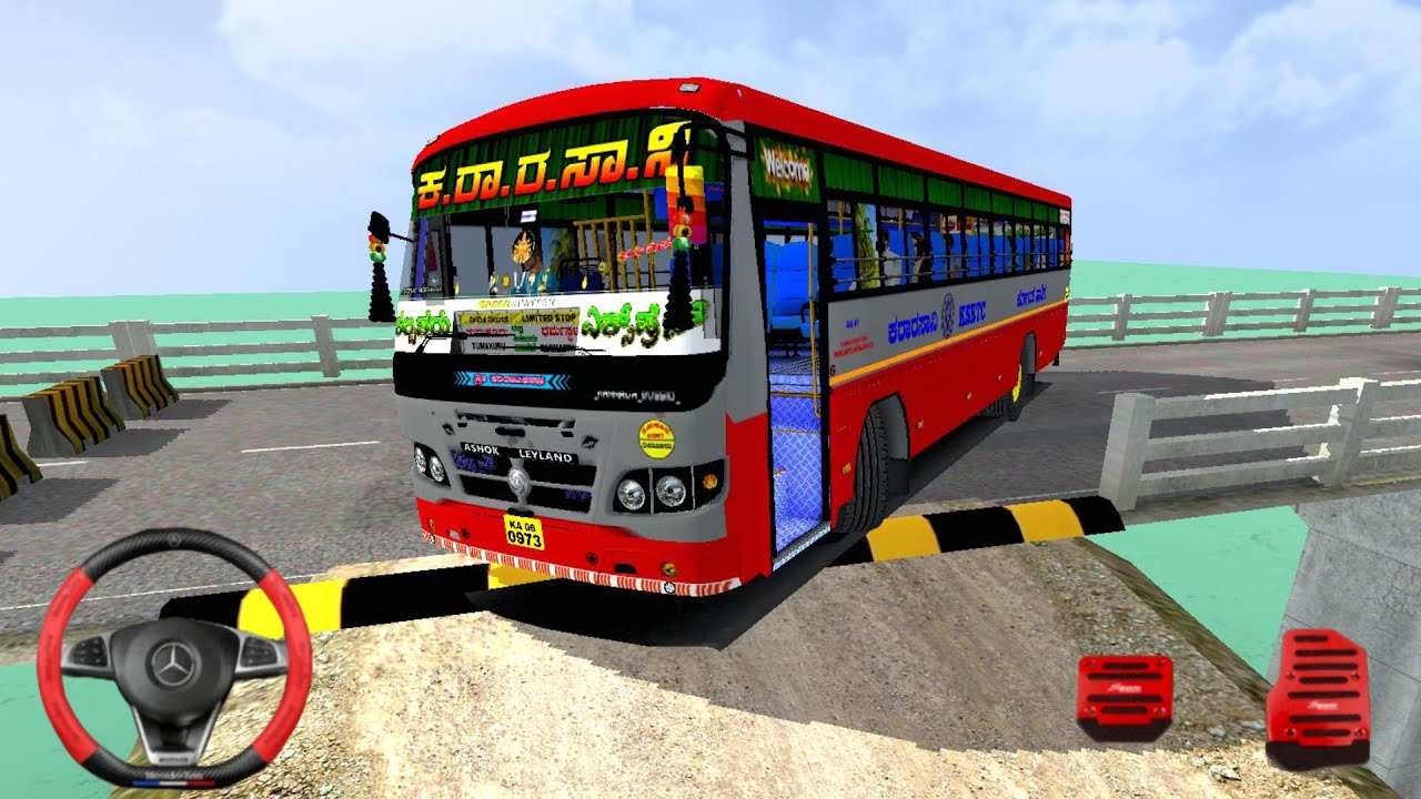Ashok Leyland KSRTC Kalpataru Express Bus | Speed Breaker Map | Bus Simulator Indonesia Gameplay 