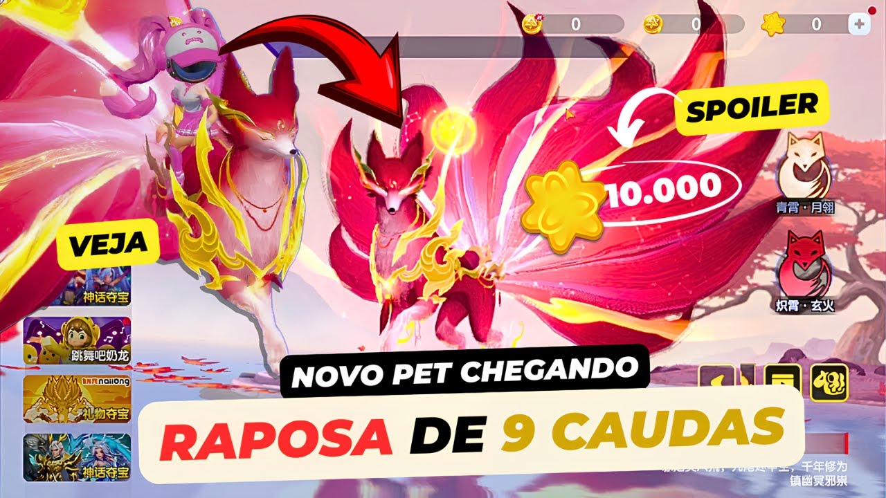 RAPOSA DE 9 CAUDAS NOVO PET CHEGANDO NO super sus CONFIRA