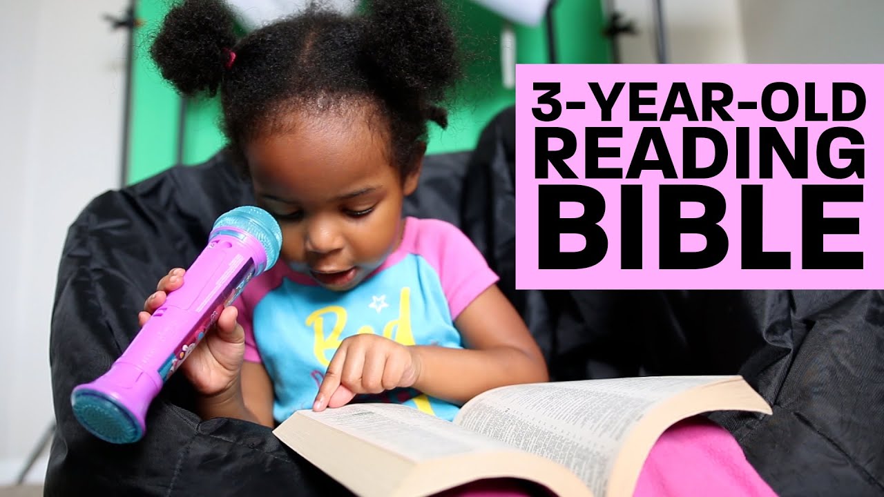 3-year-old reads Bible OUT LOUD for 4 minutes!