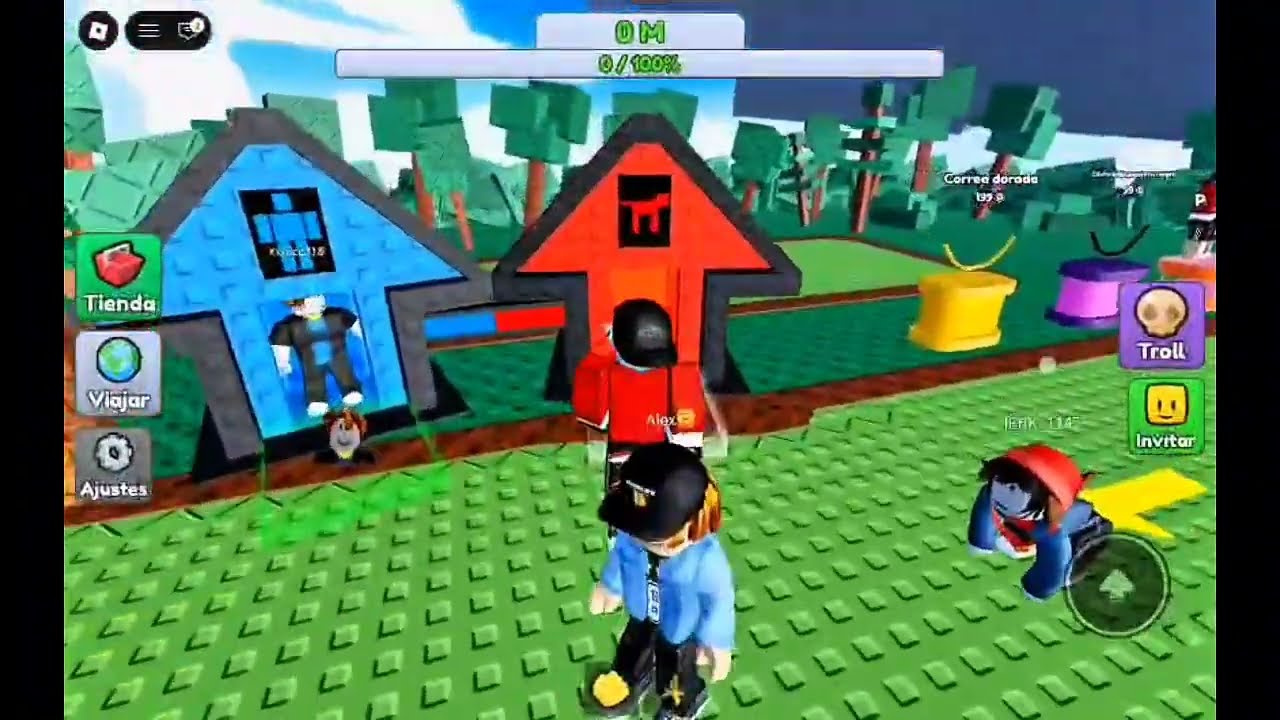 Jugando Roblox, caminata de perros.