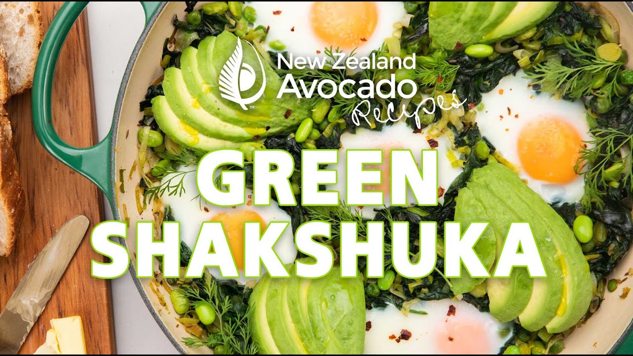 Green avocado shakshuka
