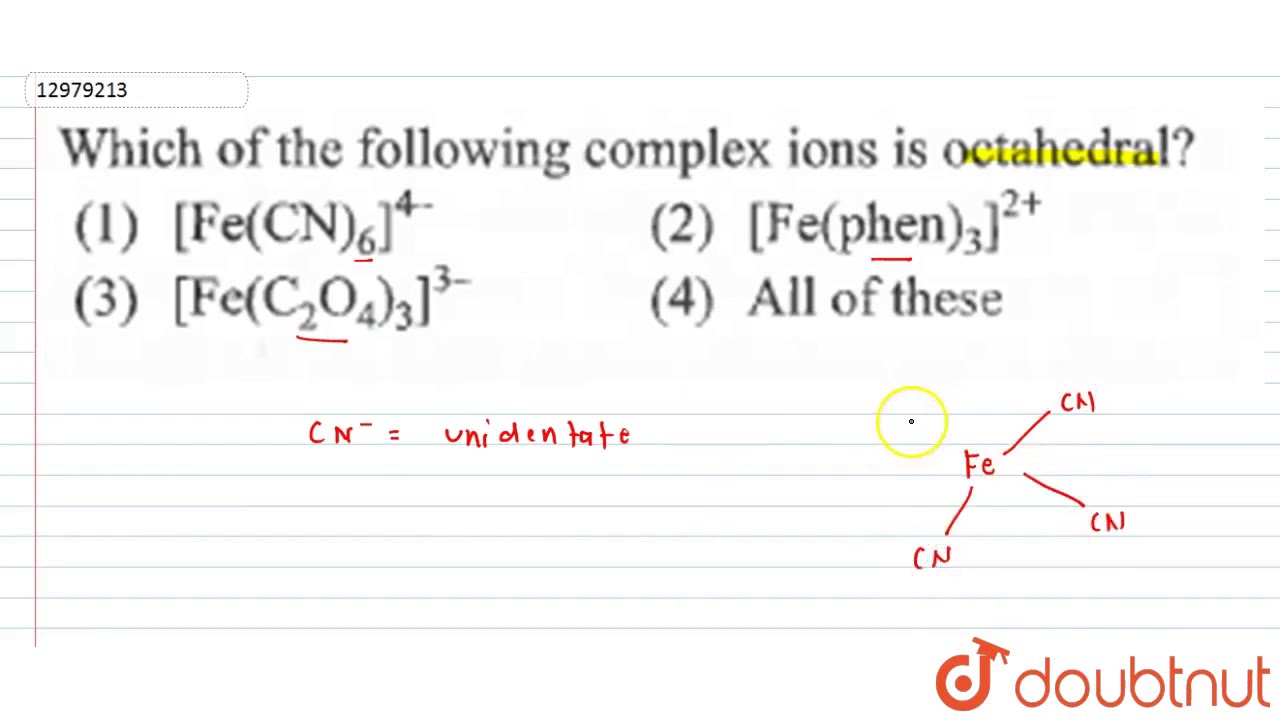 Which of the following complex ions is octachedral ?