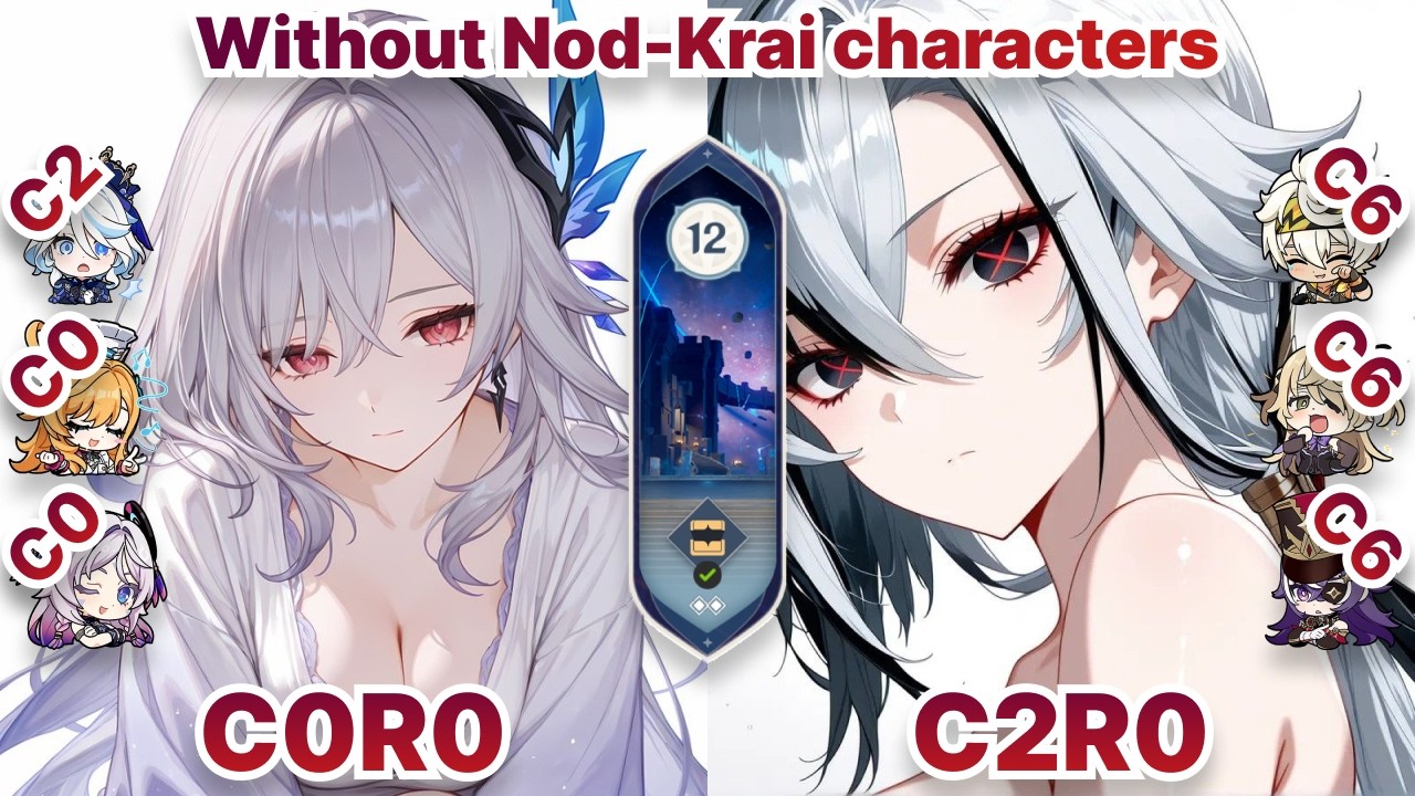 Abyss without Nod-Krai characters | Skirk & Arlecchino | Spiral Abyss 6.4 | Genshin Impact