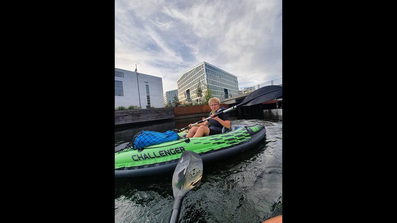 Padletur med Packraft og oppblåsbar kajakk nederste del av Akerselva