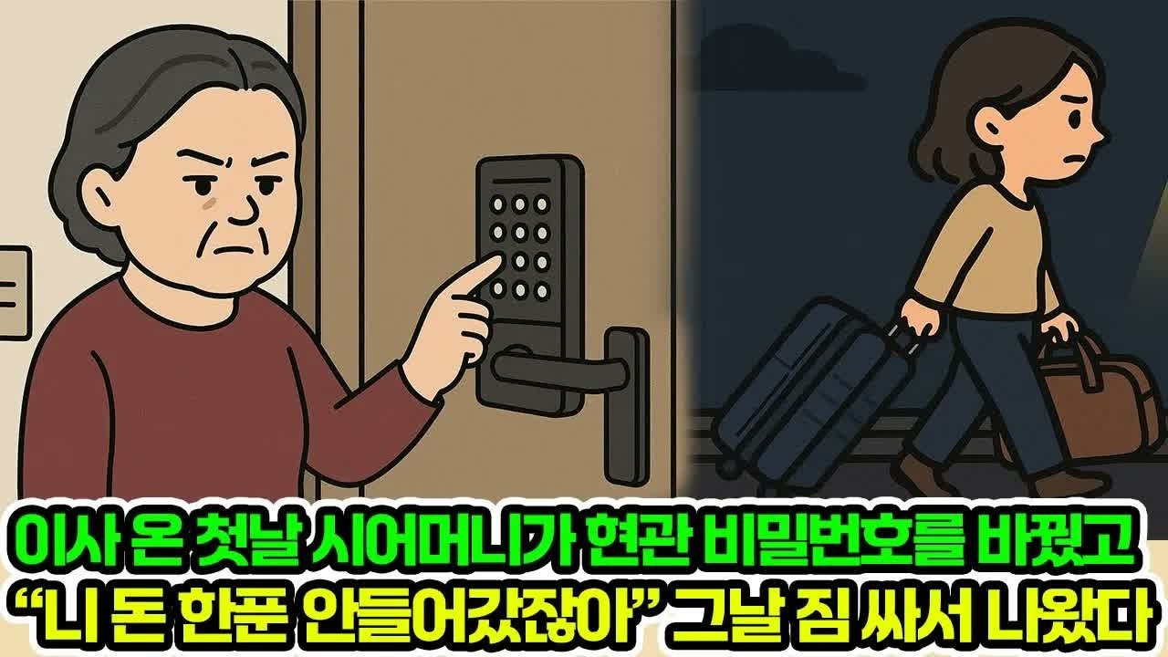 이사 온 첫날 시어머니가 현관 비밀번호를 바꿨습니다