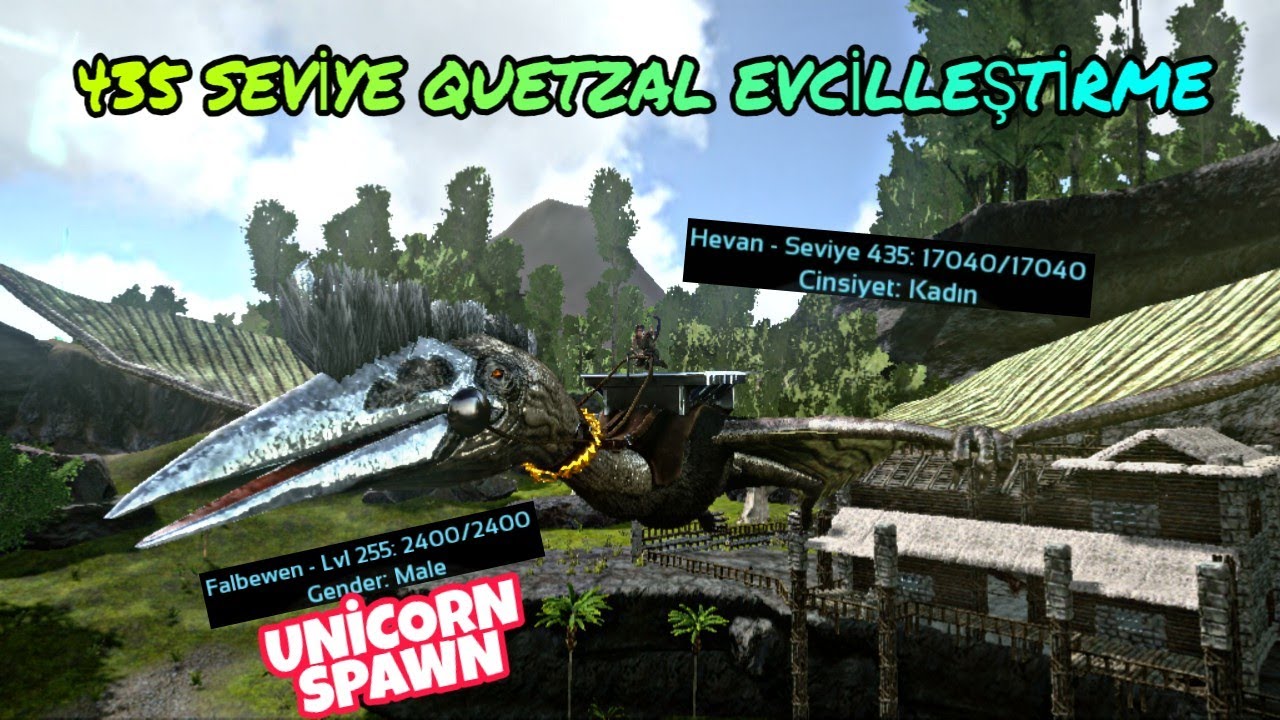 Ark Mobile Türkçe | (435 SEVİYE QUETZAL EVCİLLEŞTİRME ve UNİCORN SPAWN) Bölüm-16 Acımasız|Brutal