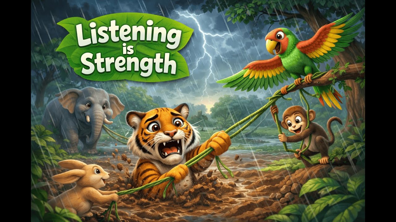 Timu the Tiger Learns to Listen | Kids Moral Story | Tiny Tales