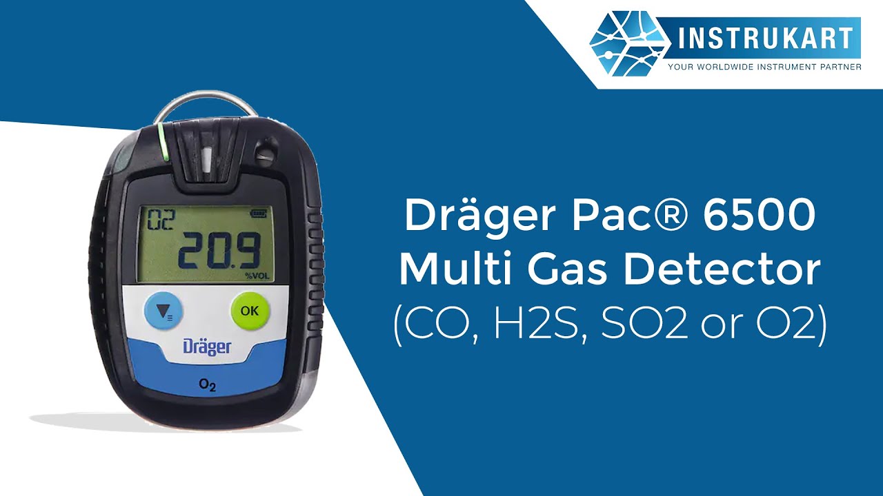 Dräger Pac® 6500 (CO, H2S, SO2 or O2) Multi Gas Detector| Instrukart