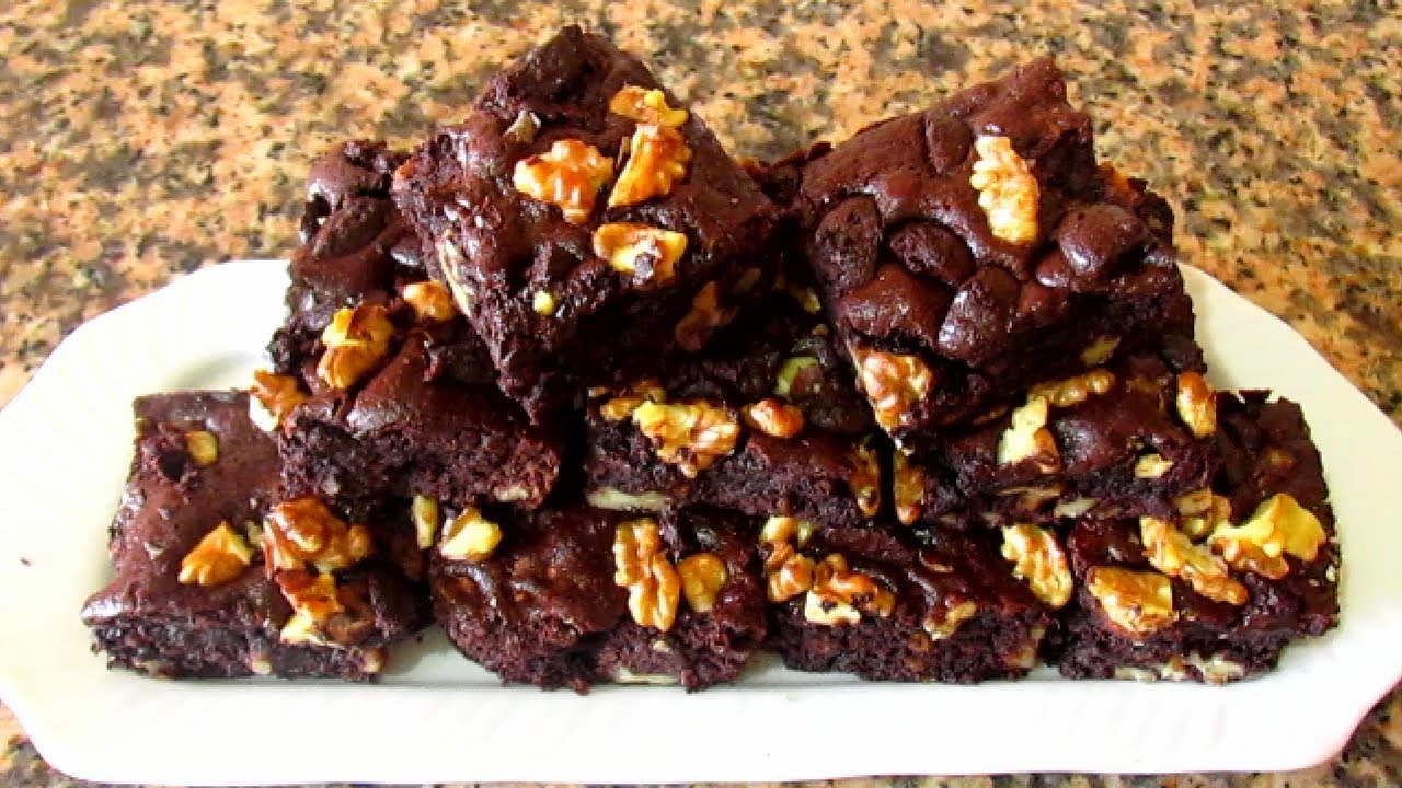 Brownies aux noix/  براوني بالجوز من الذ ما يكون