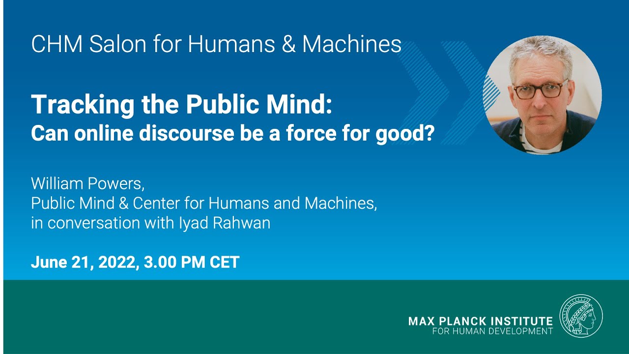 CHM Salon: Tracking the Public Mind: can online discourse be a force for good? W. Powers