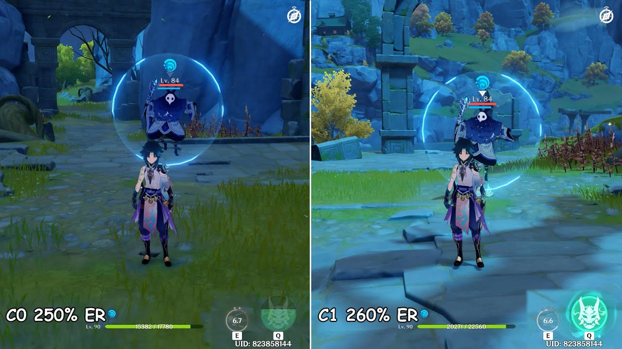 Xiao C0 vs Xiao C1 | Battery Comparison | Genshin Impact