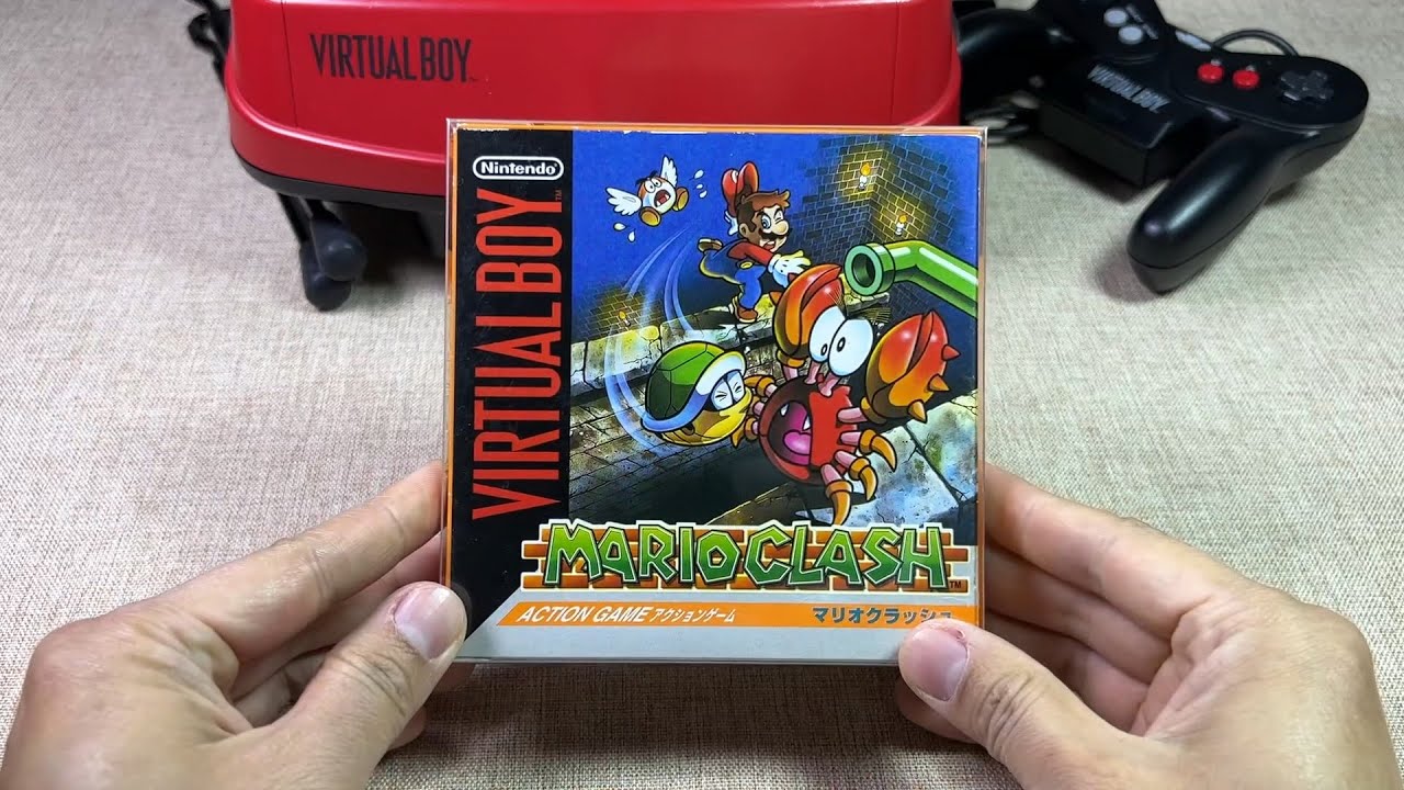 Mario Clash unbox and play (Virtual Boy)