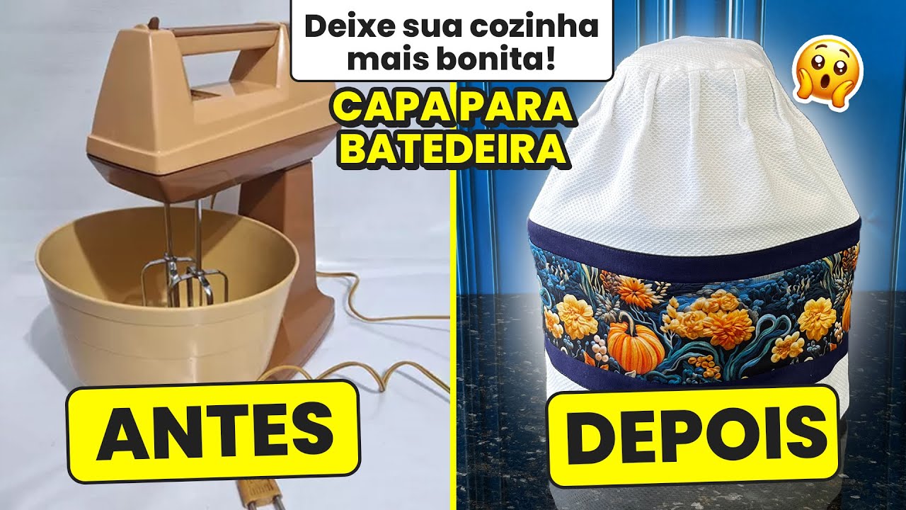 Como fazer Capa para Batedeira com Medidas Personalizadas!
