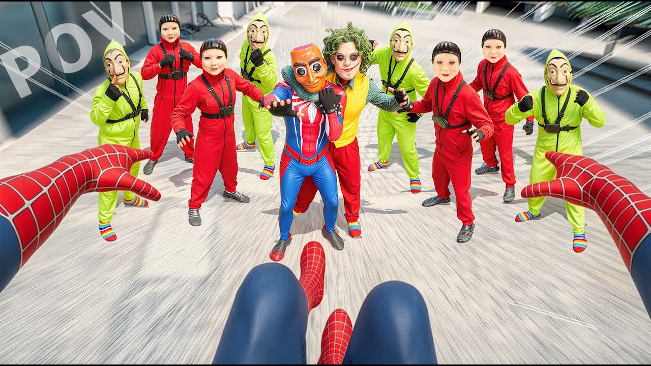 スパイダーマン、ジョーカーと手下のトラブルに立ち向かう！