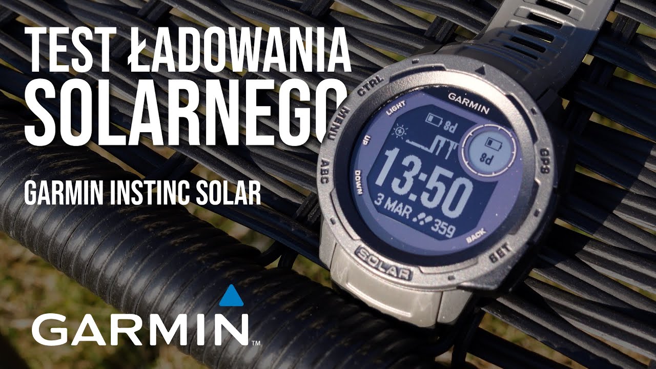 Garmin Instinct Solar — тест зарядки от солнечной батареи