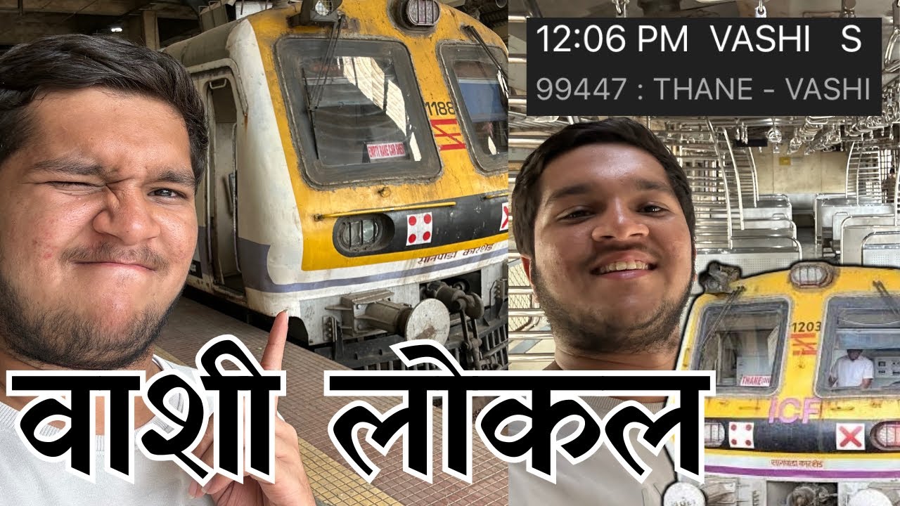Journey In Mumbai’s Trans-Harbour Line 🚂 | Thane To Vashi Local Train Journey