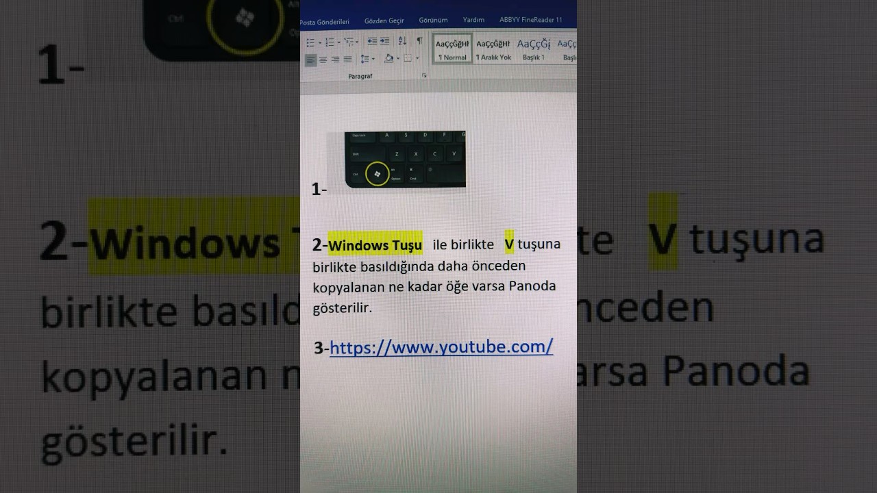 Bilgisayardaki Daha &ouml;nceden kopyalanan metin ve resimleri nasıl geri getirebiliriz