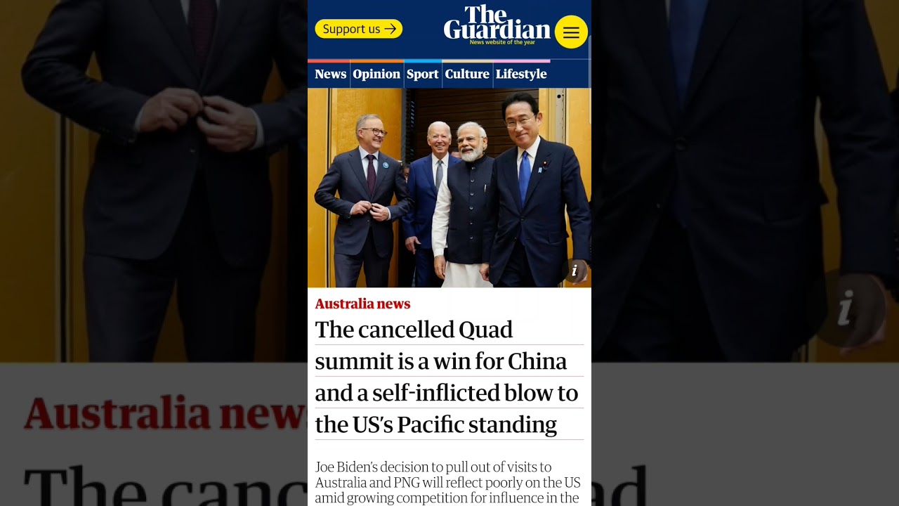 || QUAD Summit Cancelled || Big win for China ||