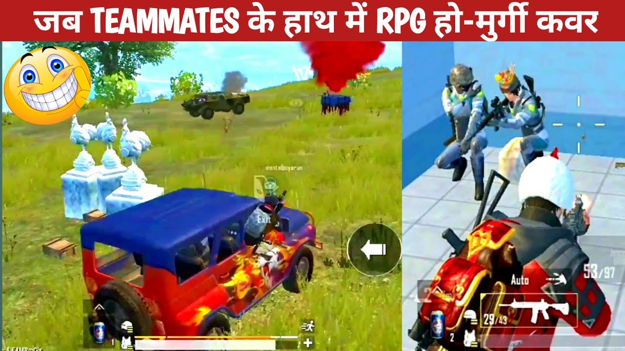 TEAMMATES USING RPG -RUSH COMEDY|pubg lite video online gameplay MOMENTS BY CARTOON FREAK