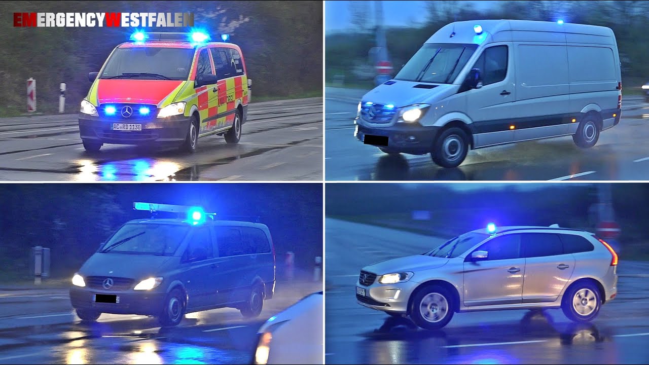 [SEK-Lage in Eschweiler] - 8 Fahrzeuge SEK NRW & ELW LNA/OrgL auf Einsatzfahrt