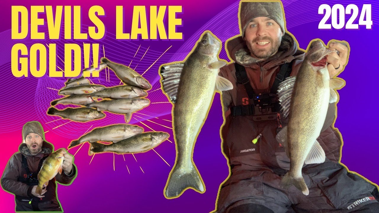 DEVILS LAKE ICE FISHING!! 2024