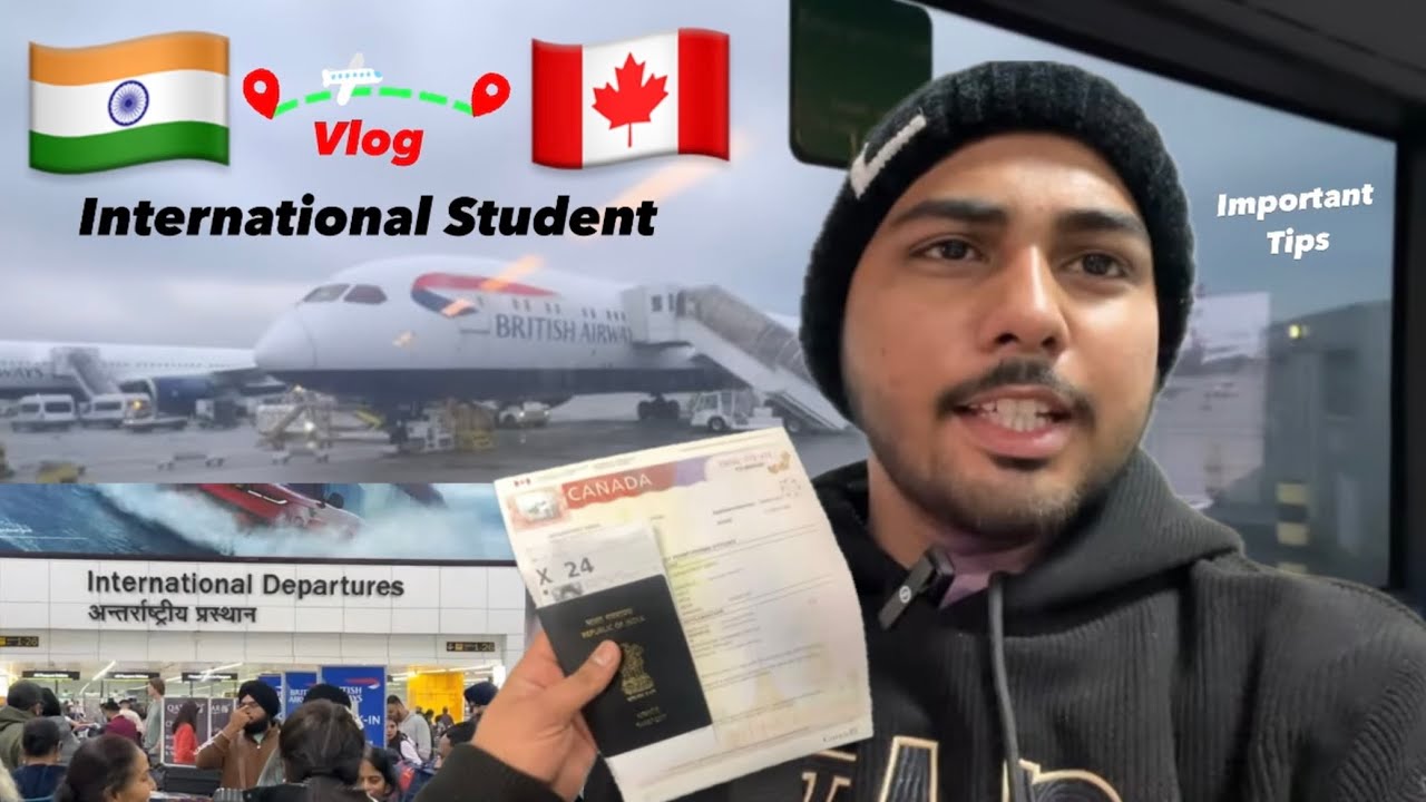 India to Canada Vlog | 🇮🇳 to 🇨🇦- Full Journey | Immigration + Security check - Full Information