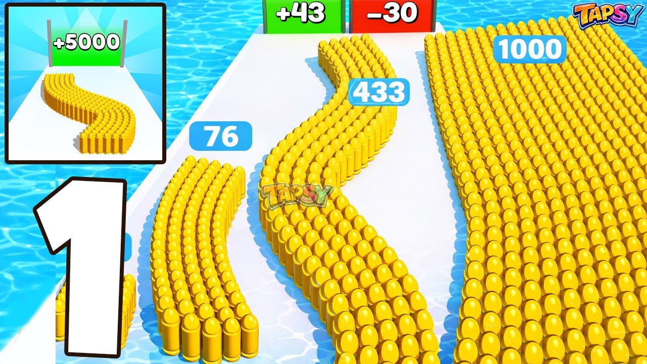 💣Bullet Army Run Gameplay Walkthrough Levels 1–8 Satisfying Bullet Army Runner (Android,iOS)