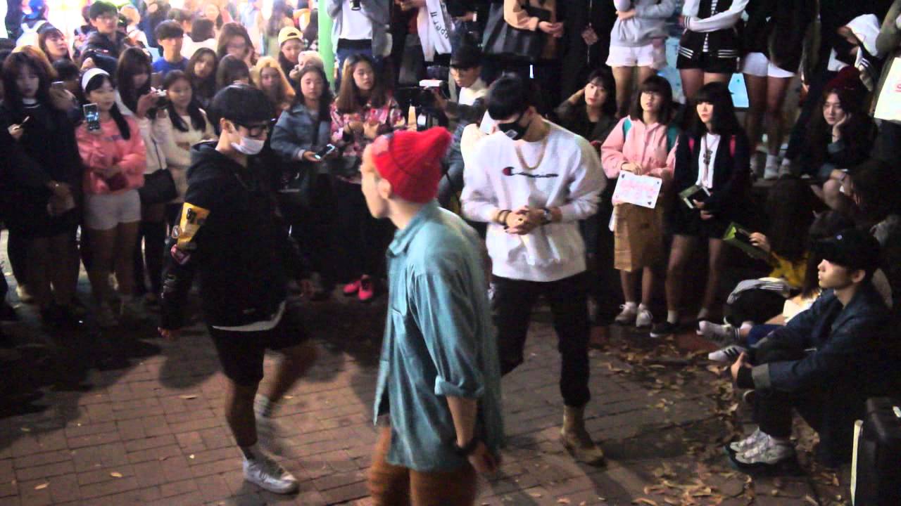 151024 Hongdae Street dance by DOB 디오비 // so funny