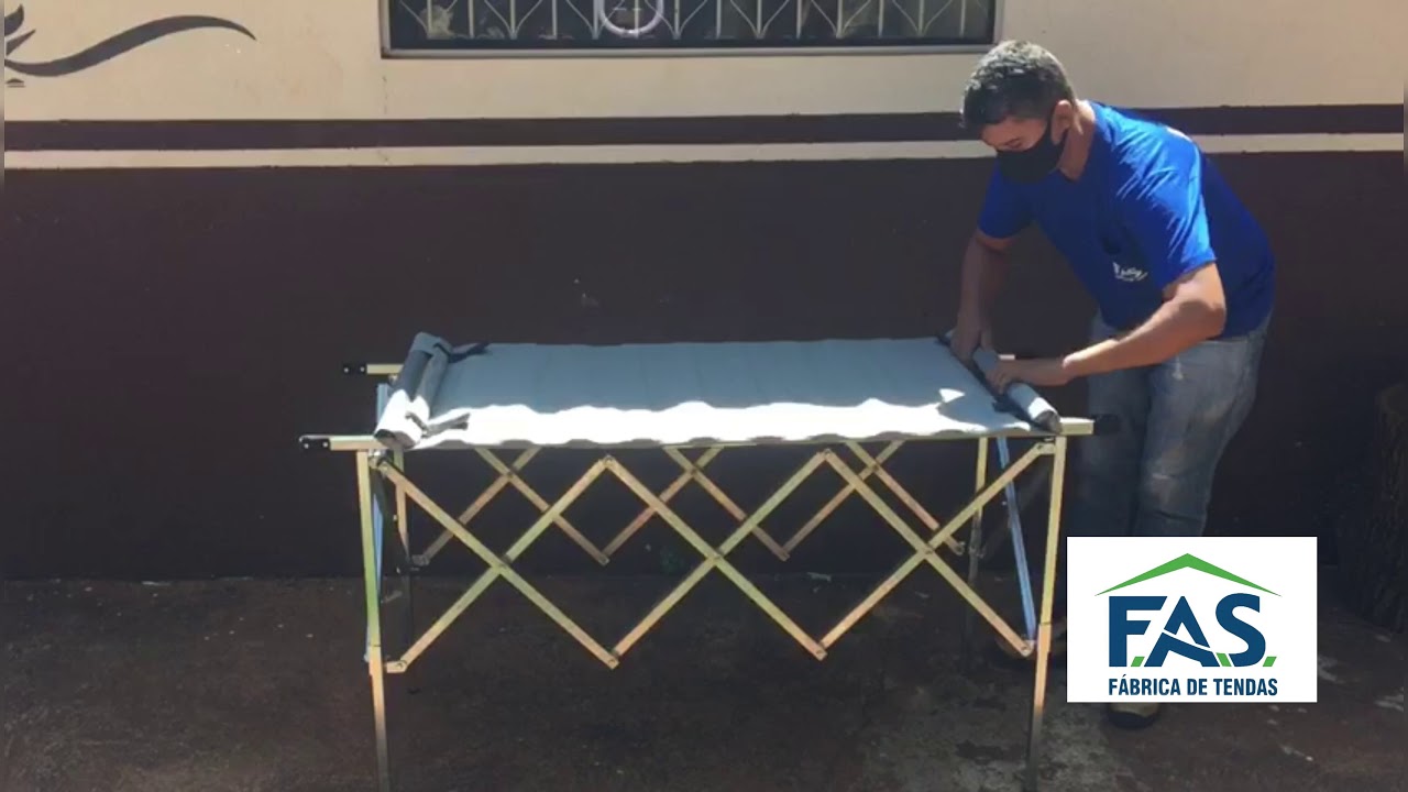 Montagem e Apresentação Balcão Sanfonado Modelo Leve