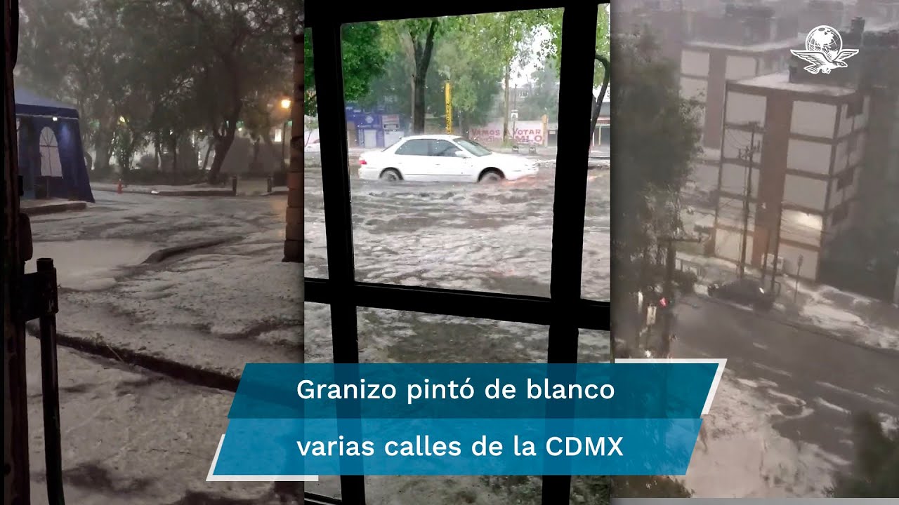 Lluvia y granizo castigan a la Ciudad de México